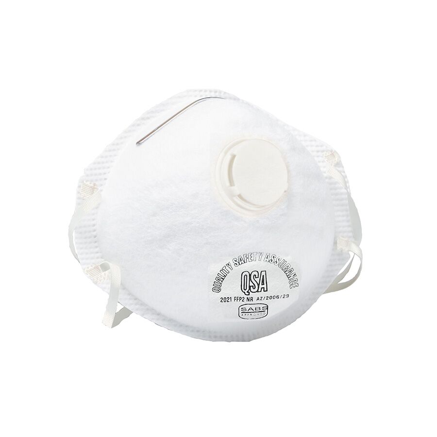White QSA 2021 FFP2 Valved Face Mask | Respiratory, Disposable